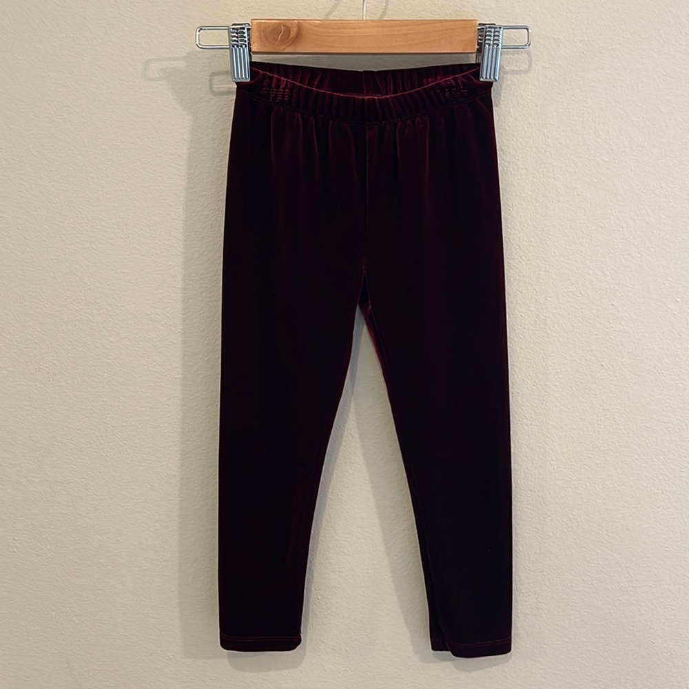EUC size 4 Gap Wine Velvet/Velour Leggings!